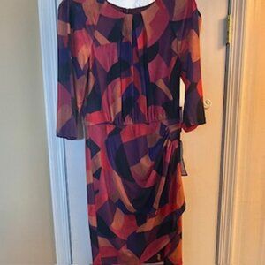 Ladies Multi-Color Dress by Vince Camuto Size 8